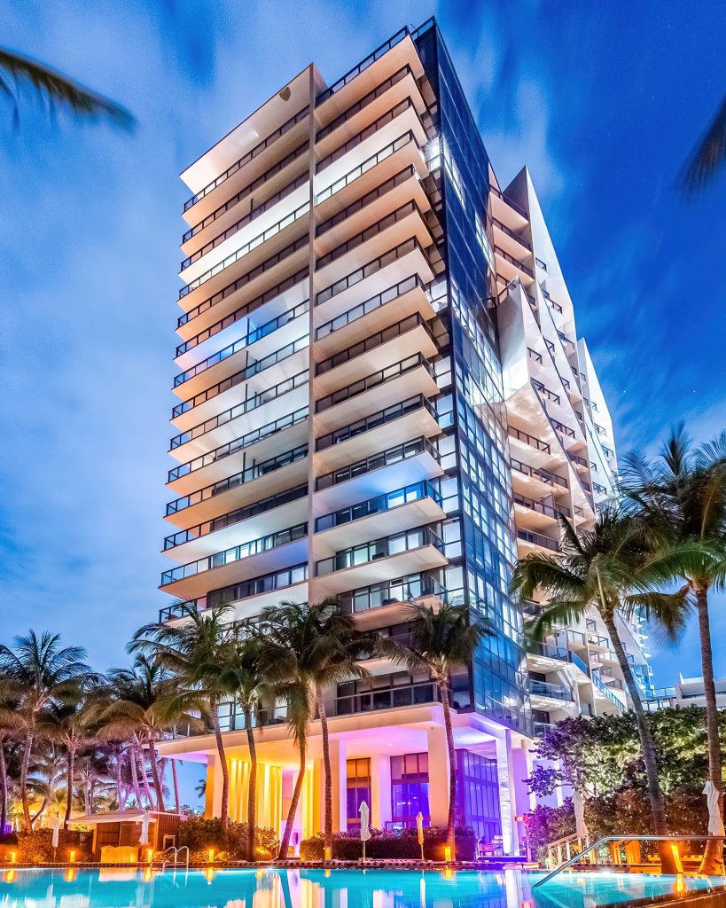 W South Beach Hotel - Miami Beach, FL, USA - Night View