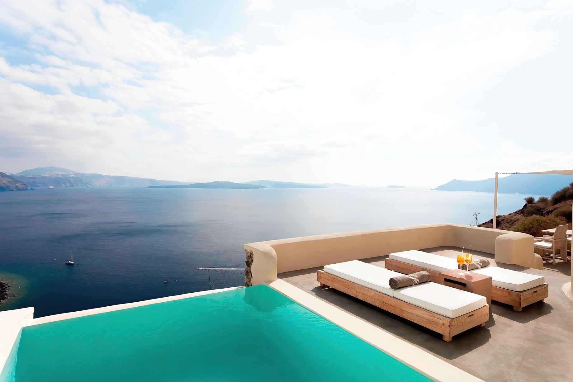 Mystique Hotel Santorini – Oia, Santorini Island, Greece - Mystery Villa Private Ocean View Pool Deck