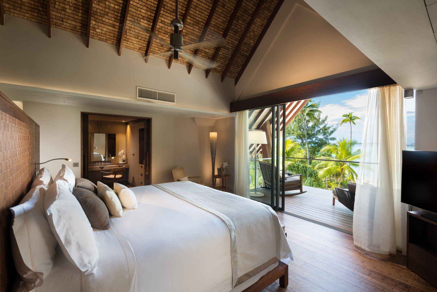 The Brando Resort – Tetiaroa Private Island, French Polynesia – The Brando Residence Master Bedroom Ocean View