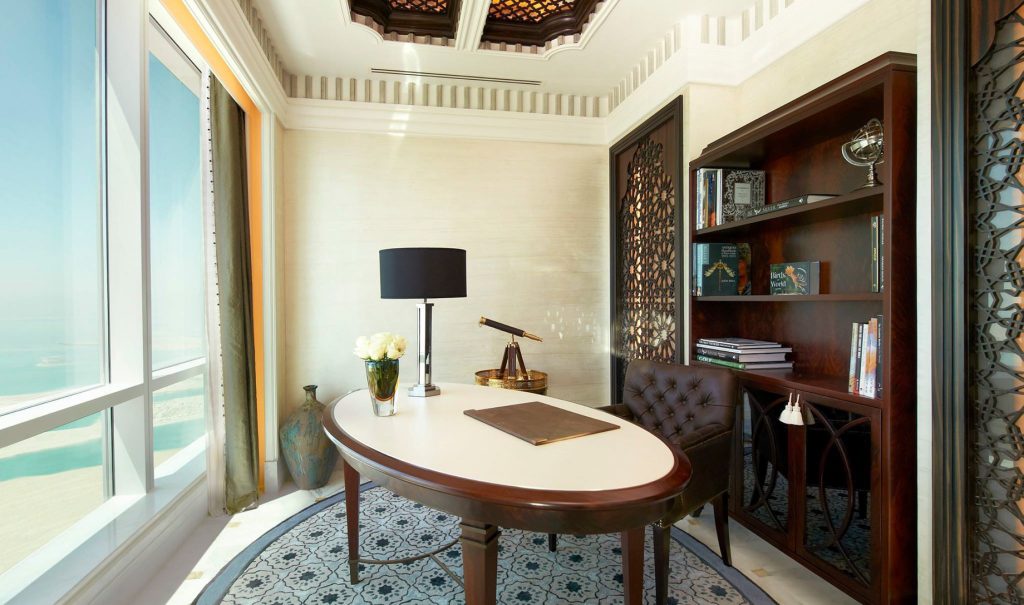 The St. Regis Abu Dhabi Hotel - Abu Dhabi, United Arab Emirates - Guest Room Desk Ocean View