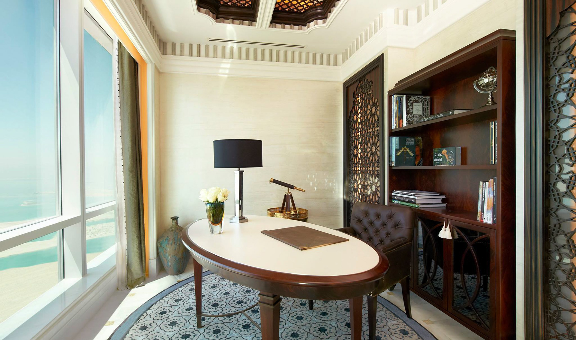 The St. Regis Abu Dhabi Hotel – Abu Dhabi, United Arab Emirates – Guest Room Desk Ocean View