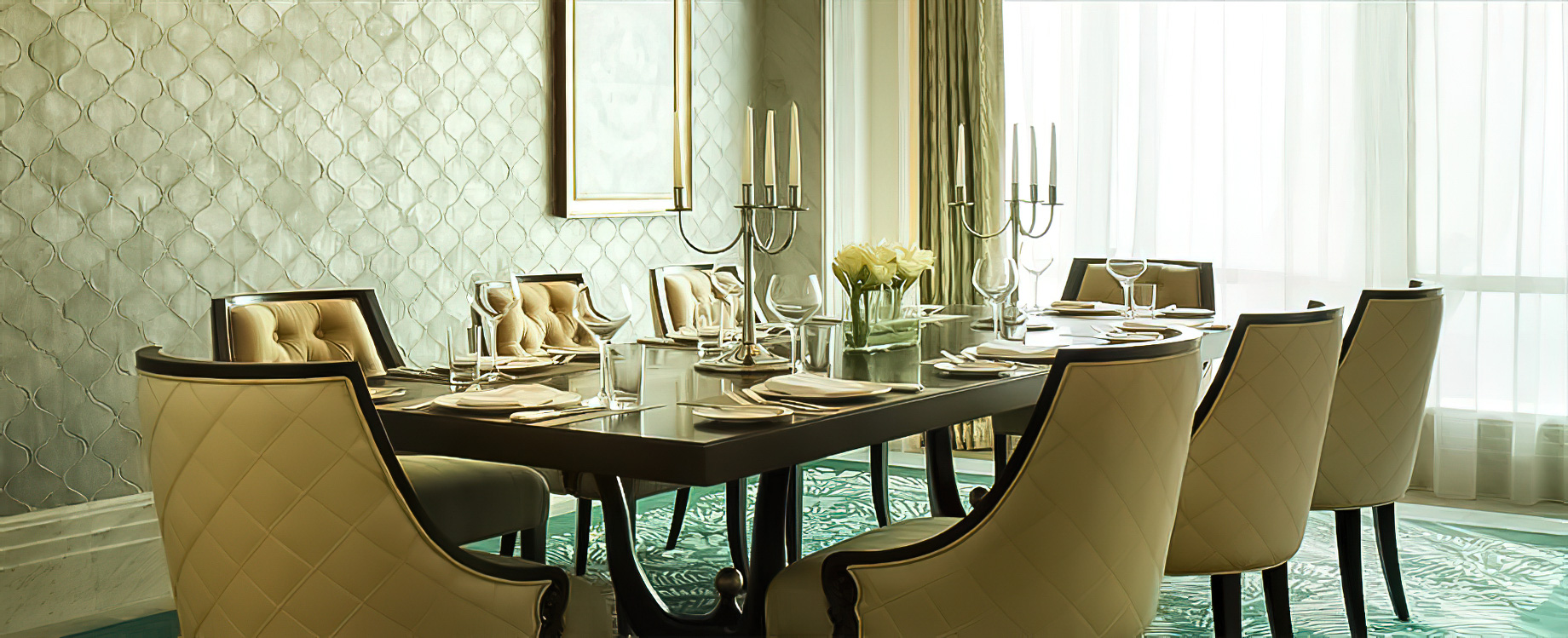 The St. Regis Abu Dhabi Hotel – Abu Dhabi, United Arab Emirates – Al Manhal Suite Dining Room
