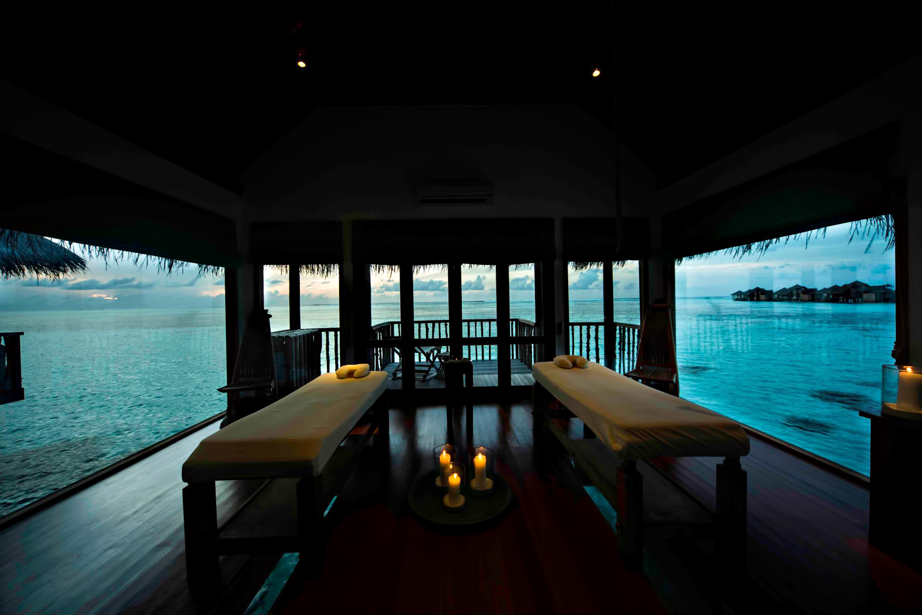 Gili Lankanfushi Resort – North Male Atoll, Maldives – Overwater Spa Dusk