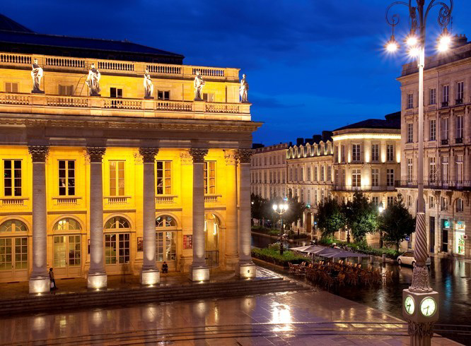 InterContinental Bordeaux Le Grand Hotel - Bordeaux, France - Night Street View