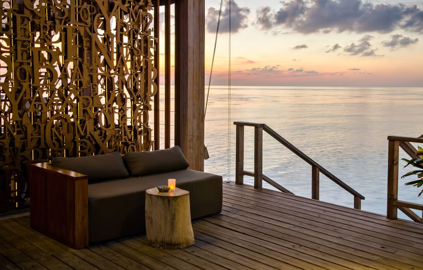 Amilla Fushi Resort and Residences - Baa Atoll, Maldives - Oceanfront OAK Lounge Sunset