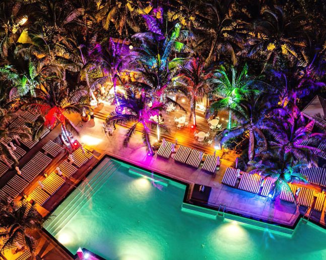W South Beach Hotel - Miami Beach, FL, USA - Pool Night Vibe