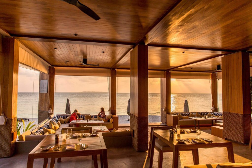 Amilla Fushi Resort and Residences - Baa Atoll, Maldives - Overwater Ocean Lounge Sunset