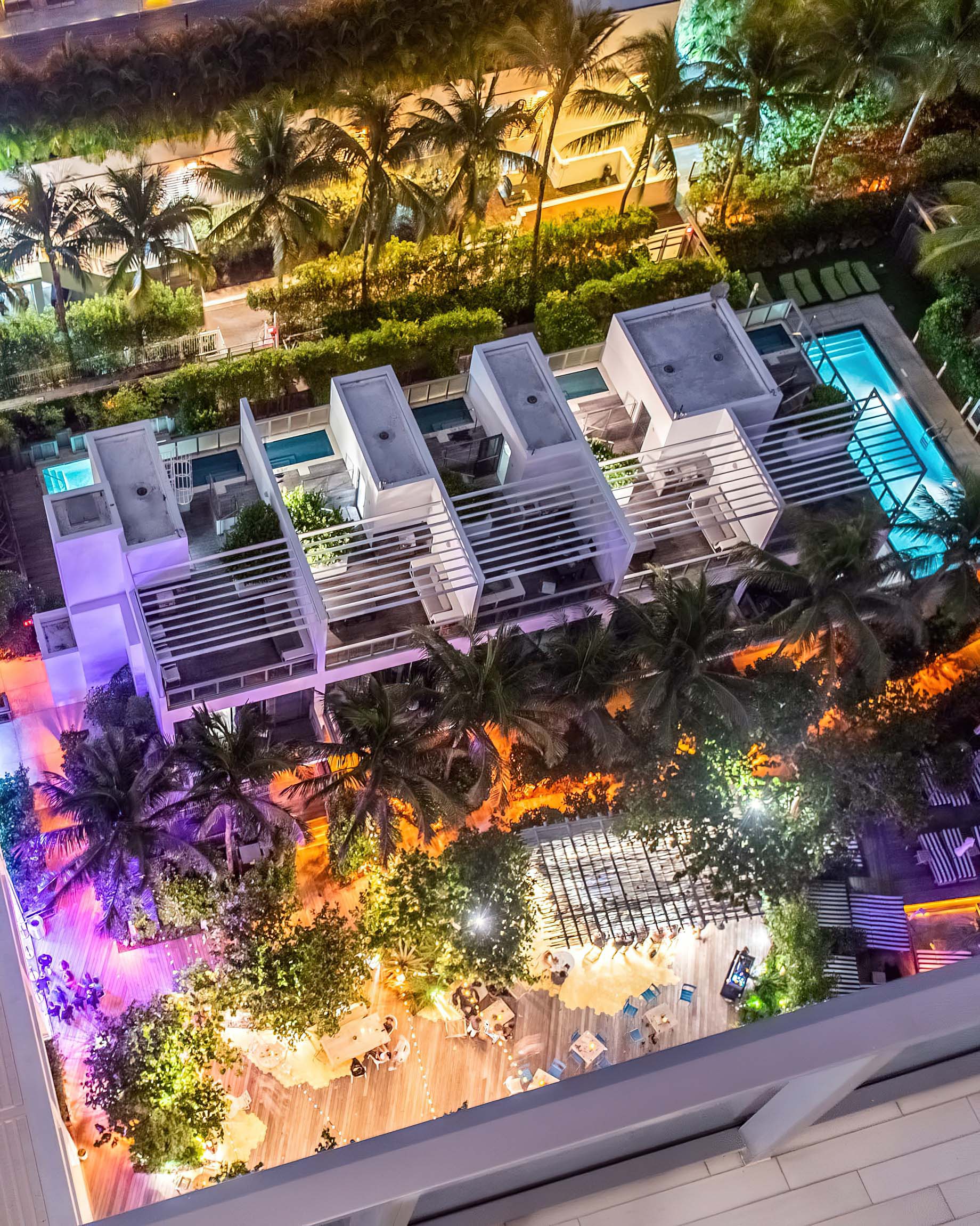 W South Beach Hotel – Miami Beach, FL, USA – The Grove Night Lights