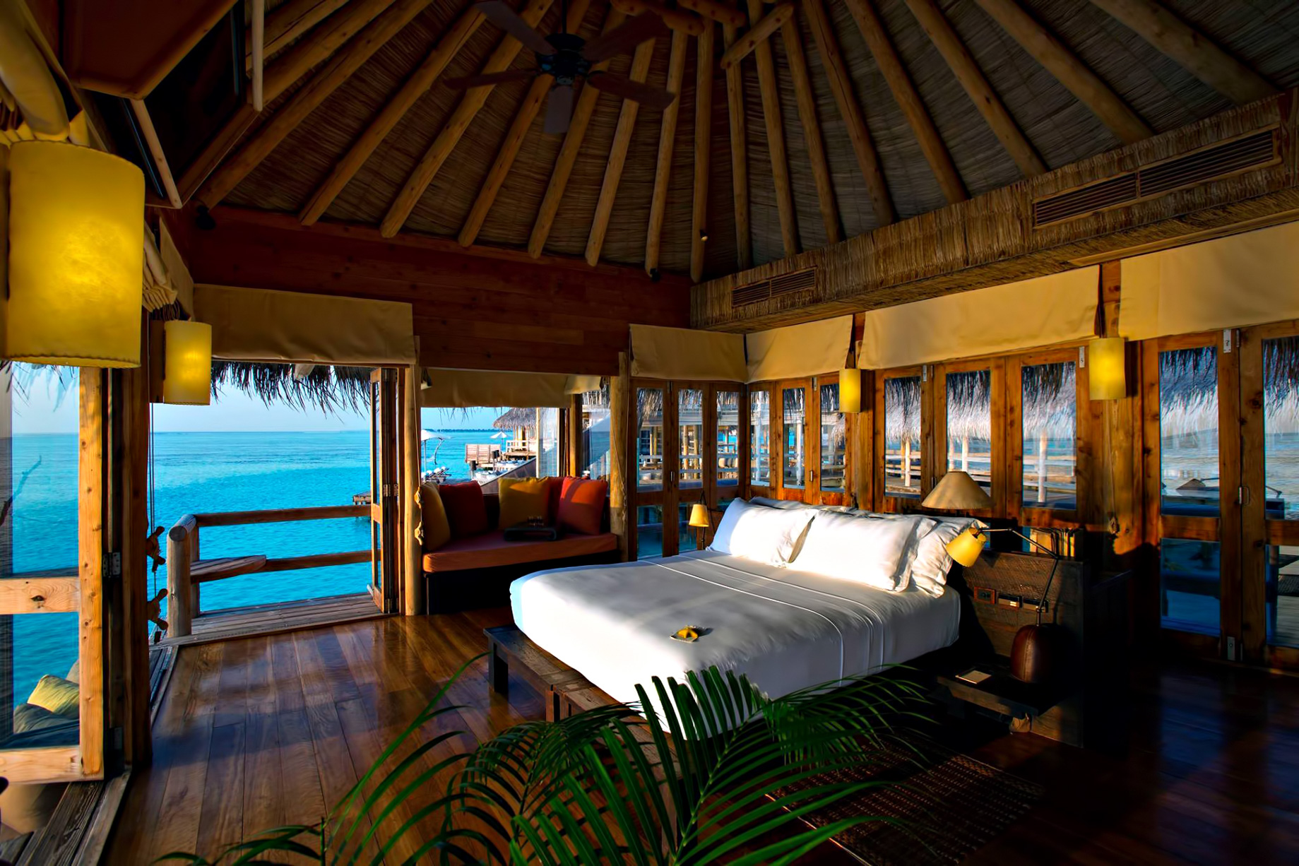 Gili Lankanfushi Resort – North Male Atoll, Maldives – Overwater Villa Dusk