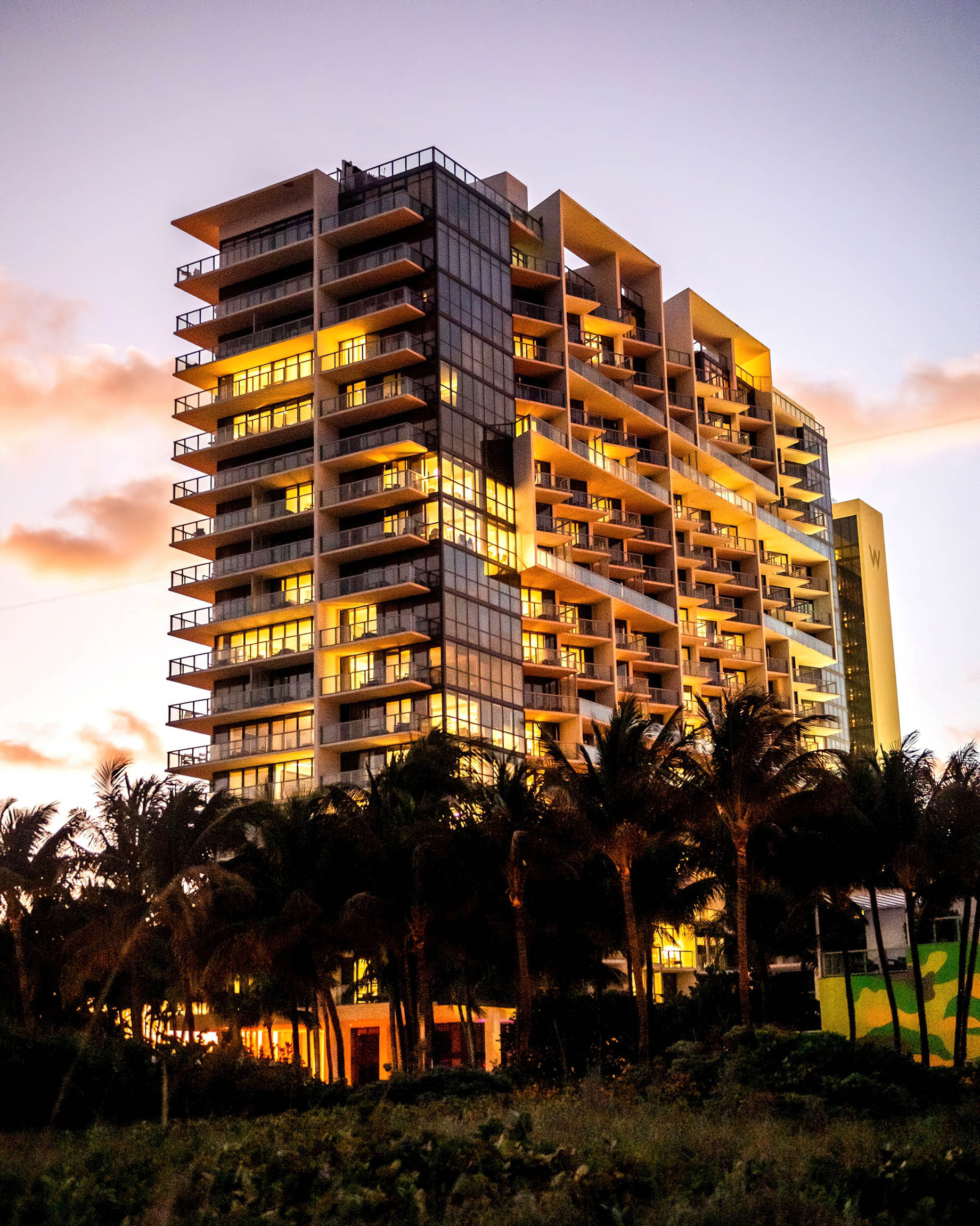 W South Beach Hotel - Miami Beach, FL, USA - W South Beach Hotel Night