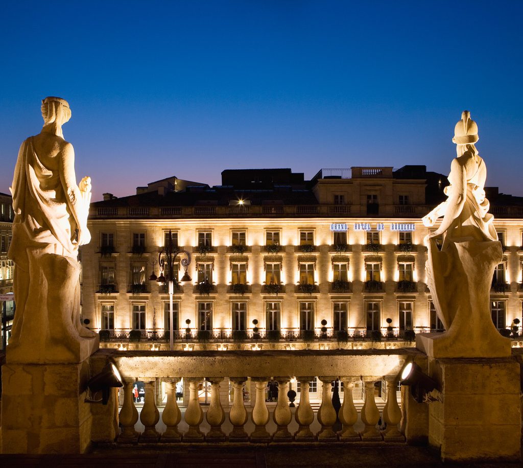InterContinental Bordeaux Le Grand Hotel - Bordeaux, France - Night Facade View