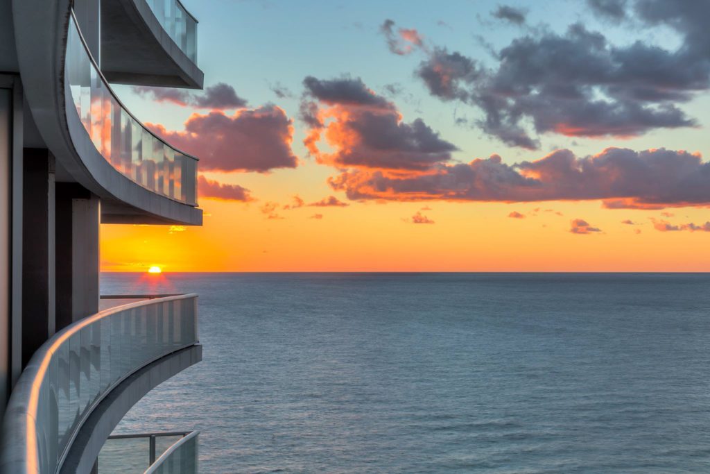W South Beach Hotel - Miami Beach, FL, USA - Tower Oceanfront Sunset