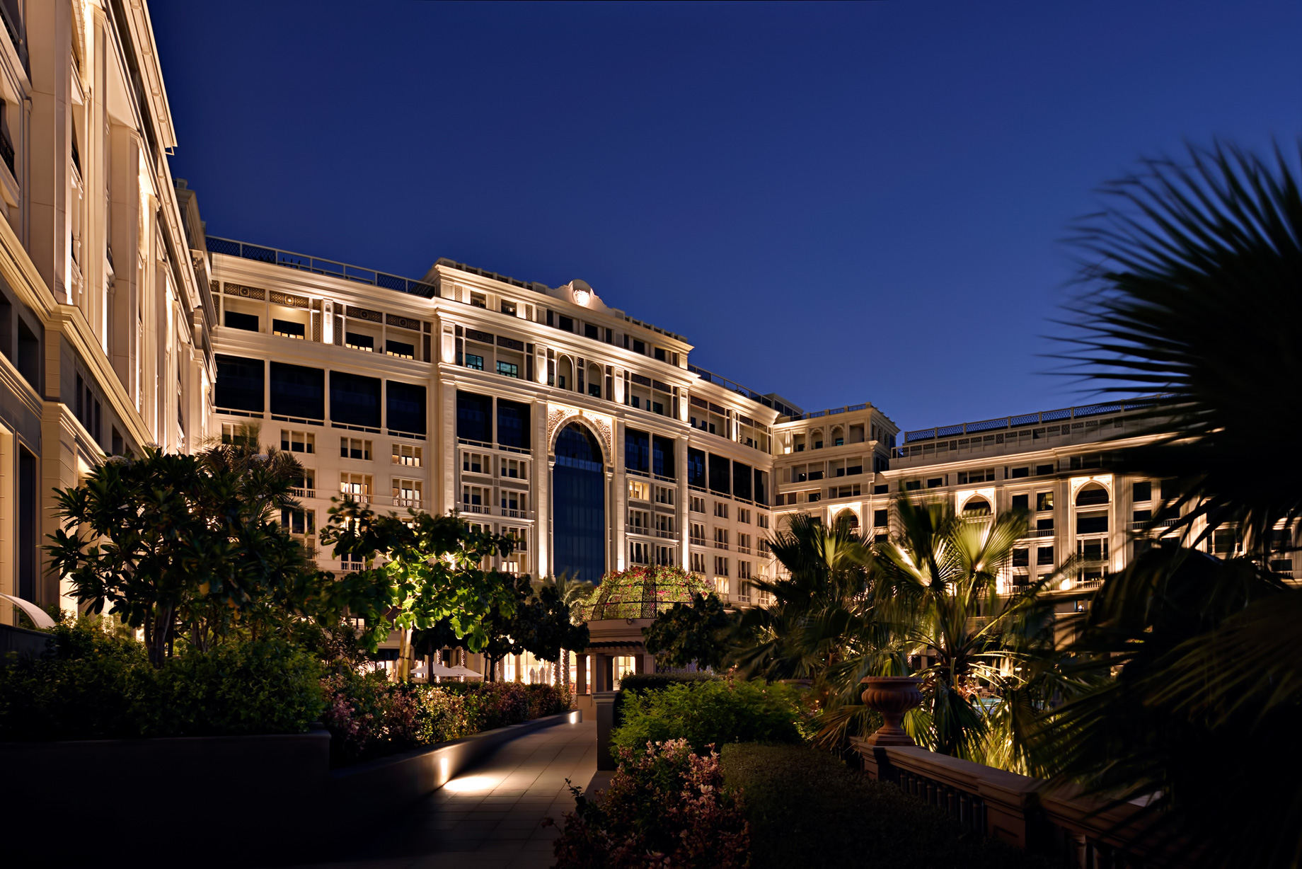 Palazzo Versace Dubai Hotel - Jaddaf Waterfront, Dubai, UAE - Exterior Night