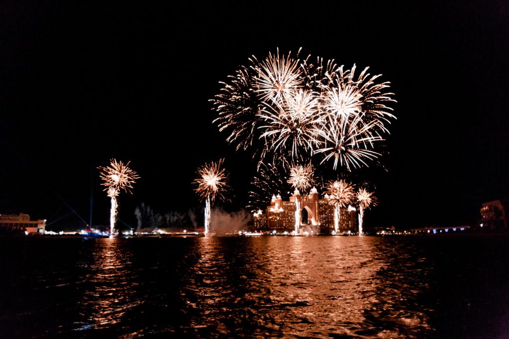 Atlantis The Palm Resort - Crescent Rd, Dubai, UAE - Night Fireworks