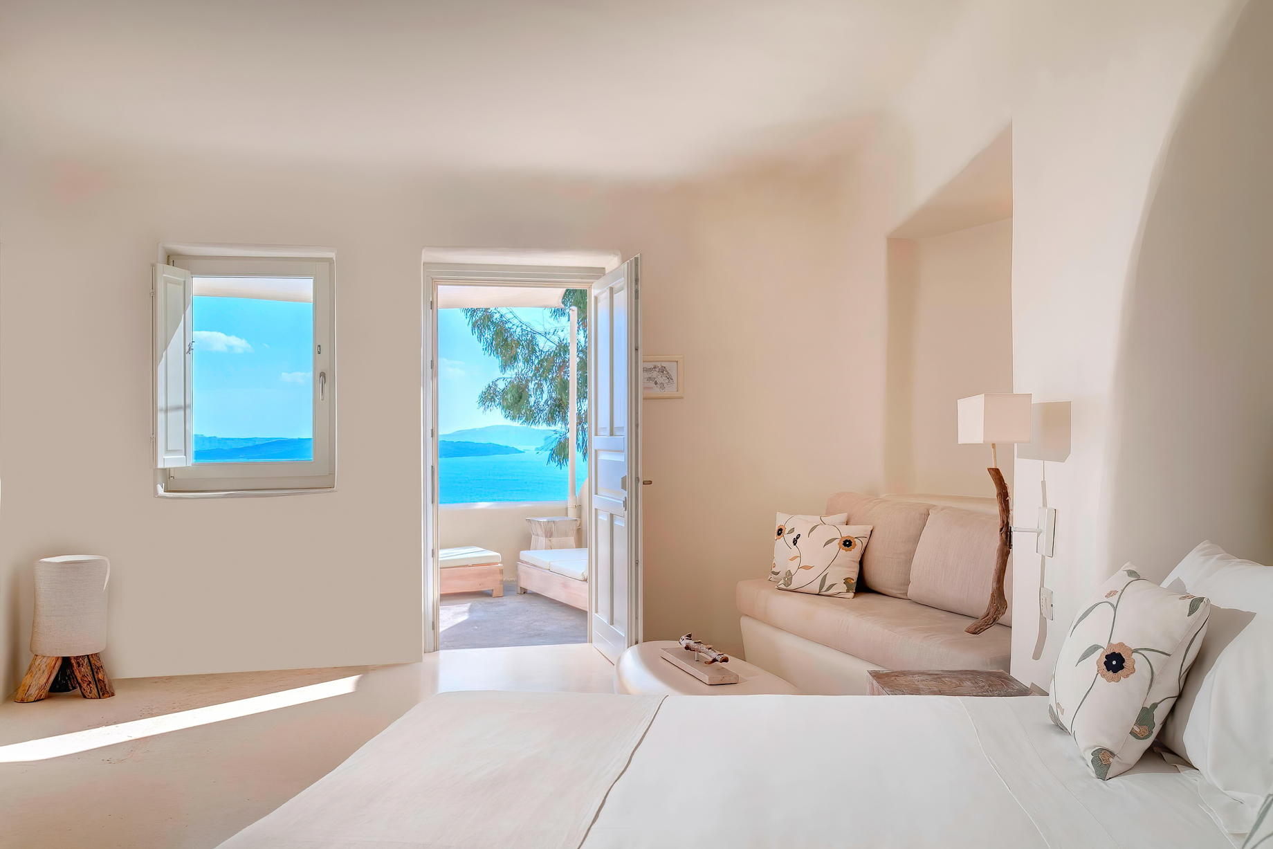 aMystique Hotel Santorini – Oia, Santorini Island, Greece – Vibrant Suite Living Area Views