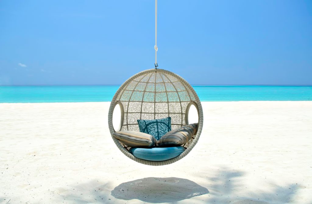 One&Only Reethi Rah Resort - North Male Atoll, Maldives - White Sand Beach Swing Chair