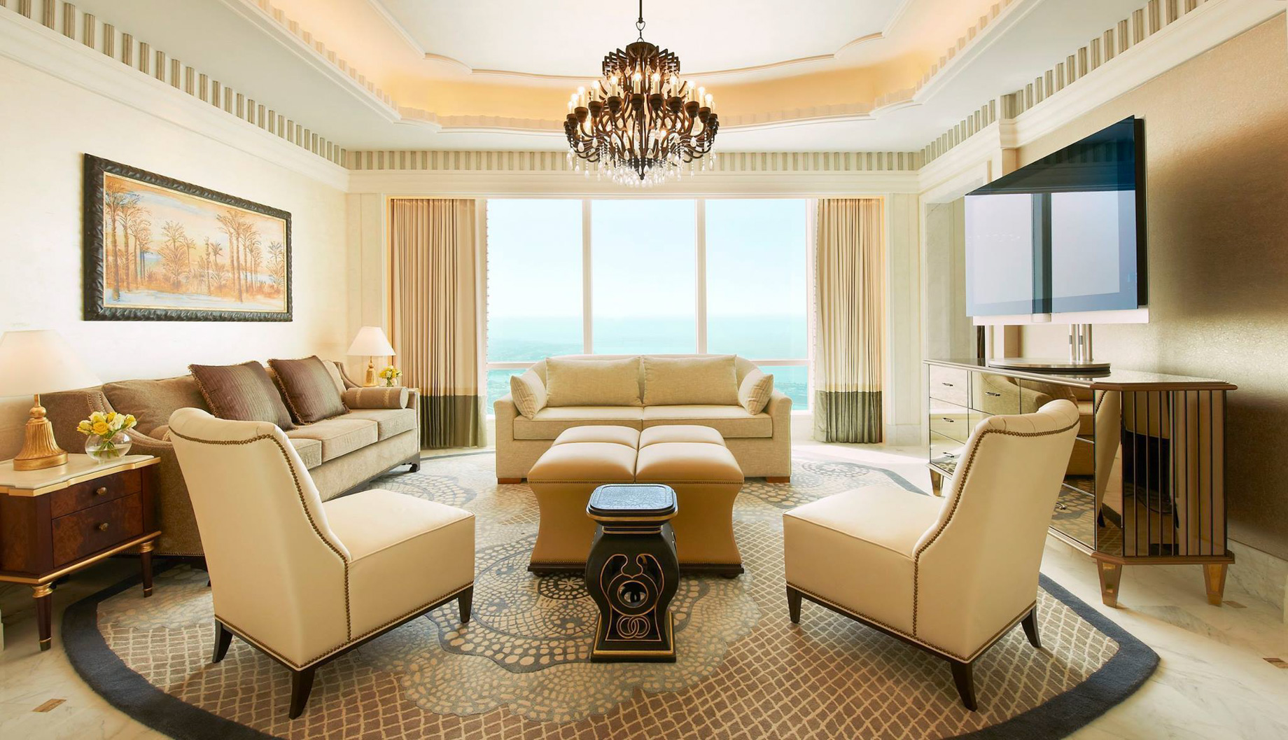 The St. Regis Abu Dhabi Hotel – Abu Dhabi, United Arab Emirates – Luxury Suite Living Room