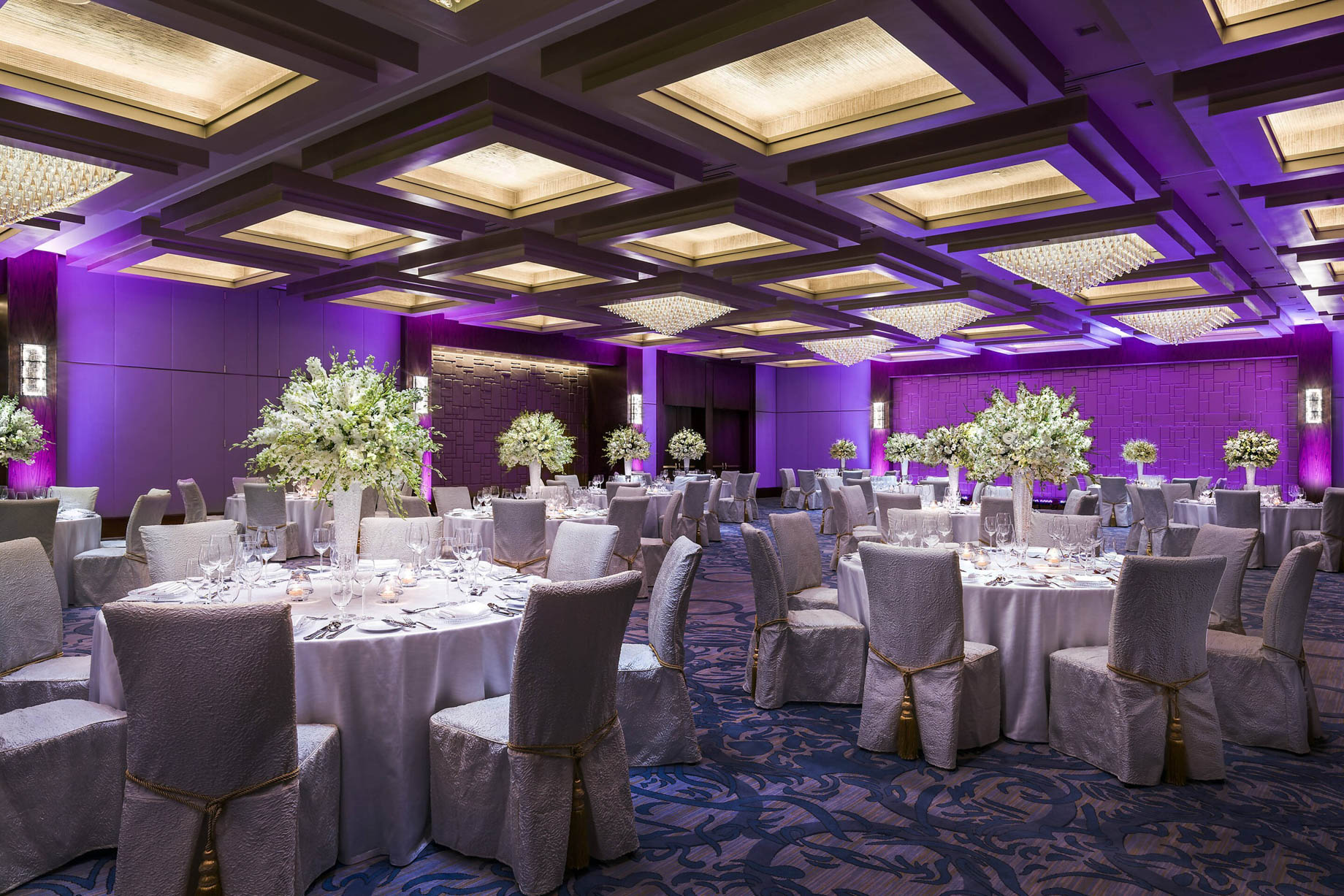 The St. Regis Macao Hotel – Cotai, Macau SAR, China – Astor Ballroom Gala Dinner Tables