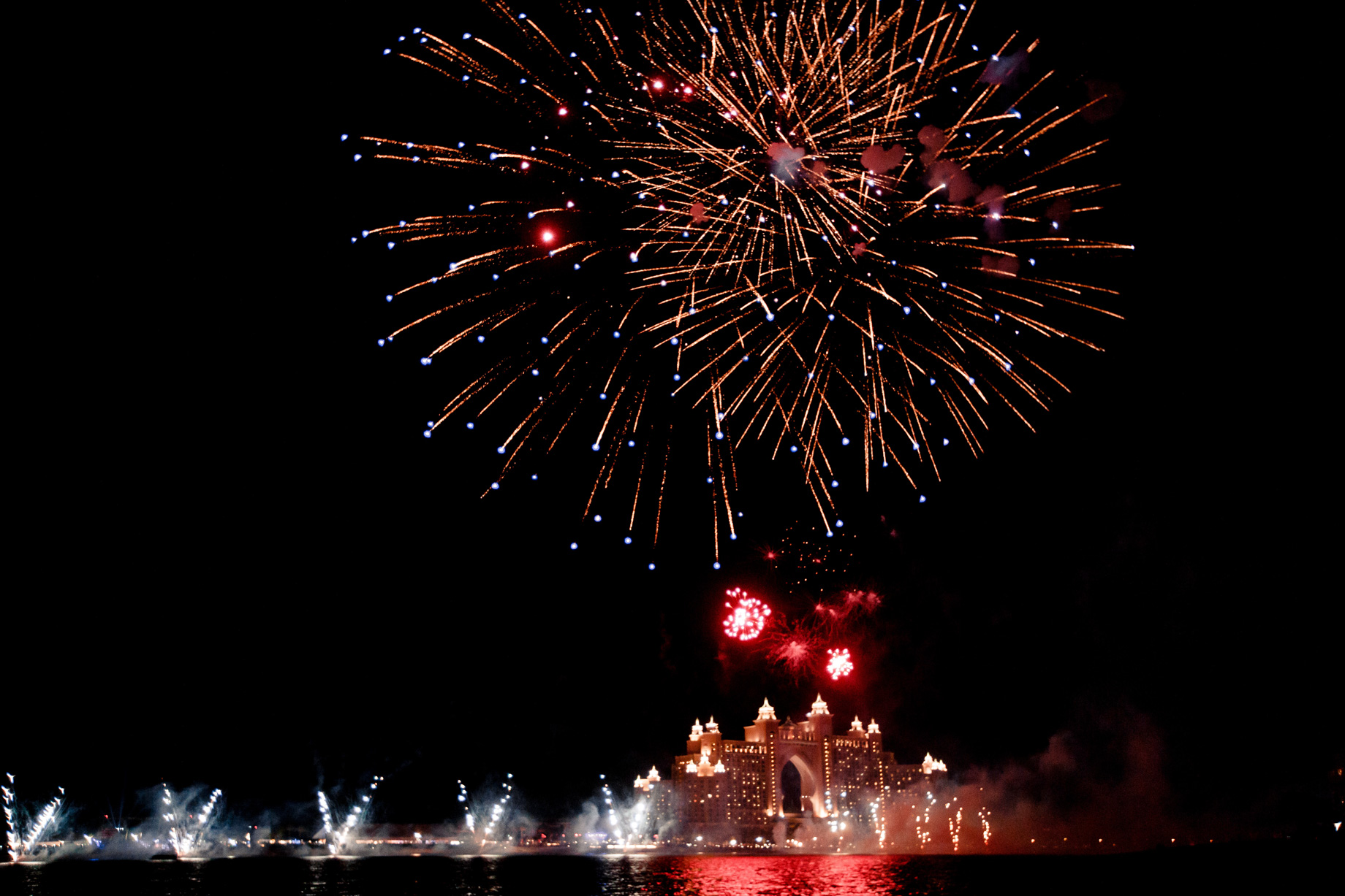 Atlantis The Palm Resort – Crescent Rd, Dubai, UAE – Night Fireworks