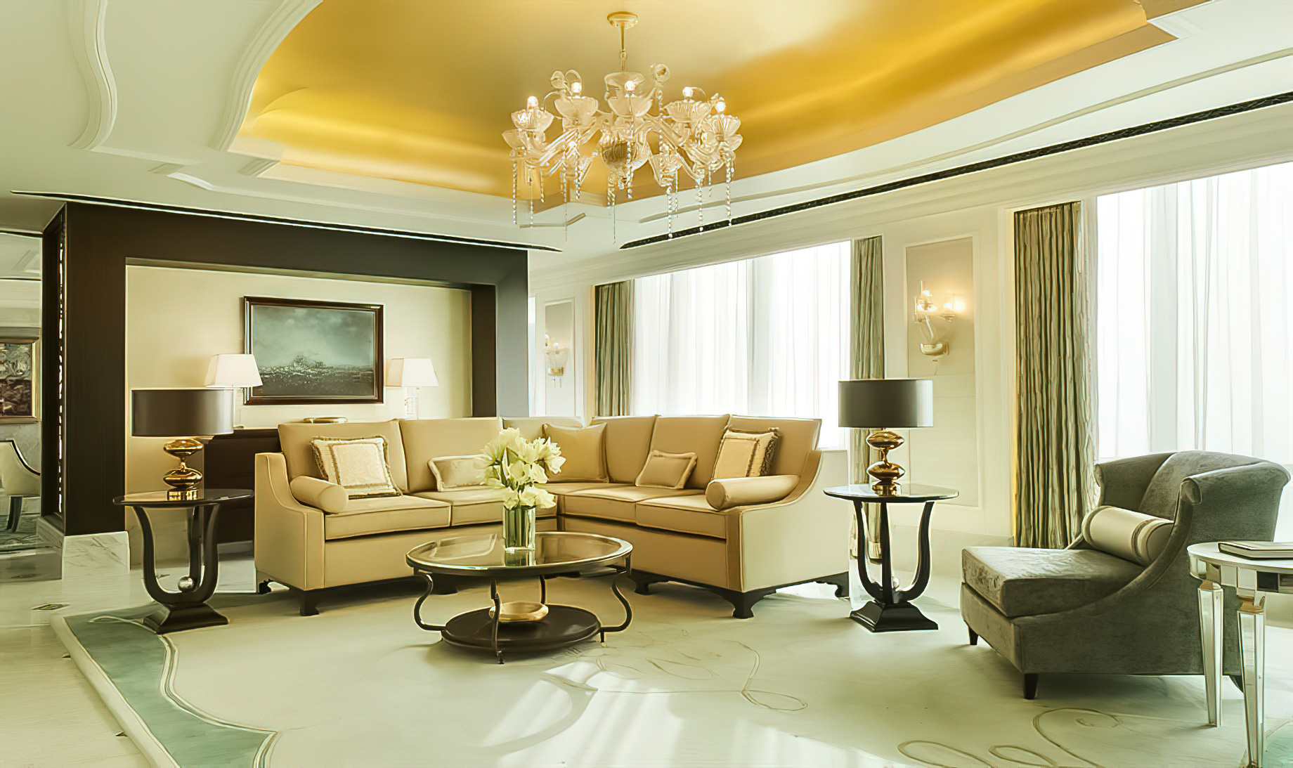The St. Regis Abu Dhabi Hotel – Abu Dhabi, United Arab Emirates – Al Manhal Suite Living Room