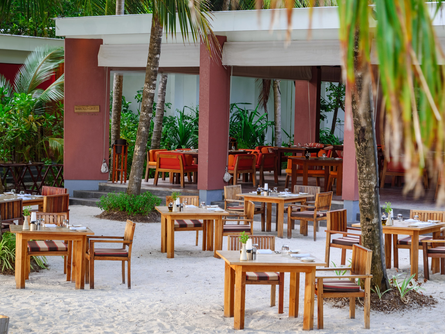 Amilla Fushi Resort and Residences – Baa Atoll, Maldives – Barolo Grill Restaurant Outdoor Seating