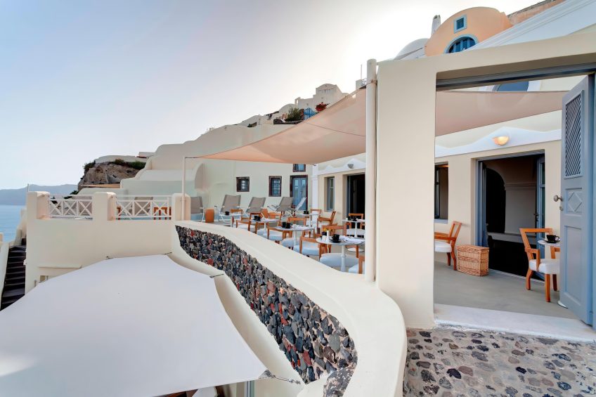 Mystique Hotel Santorini – Oia, Santorini Island, Greece - Captain's Lounge Entrance