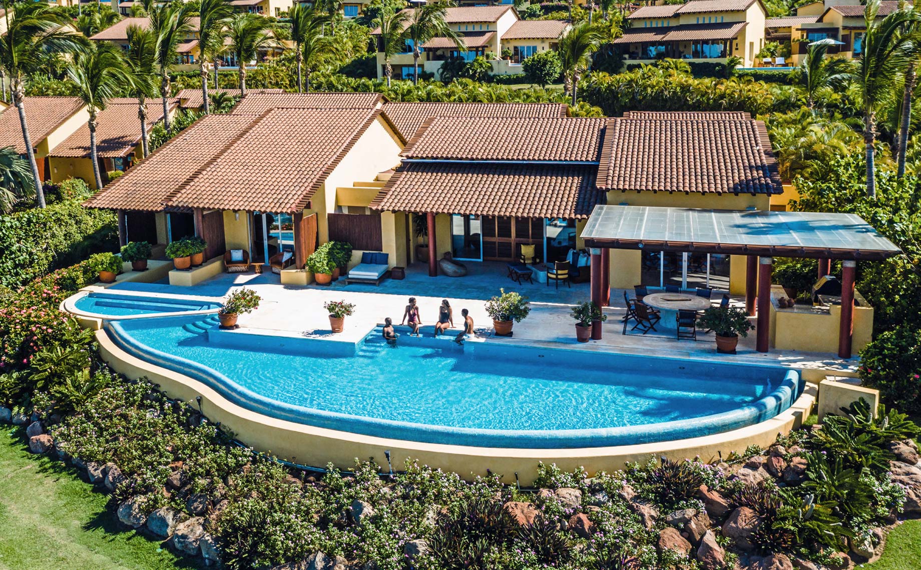 Four Seasons Resort Punta Mita – Nayarit, Mexico – Oceanfront Villa Aerial Pool View