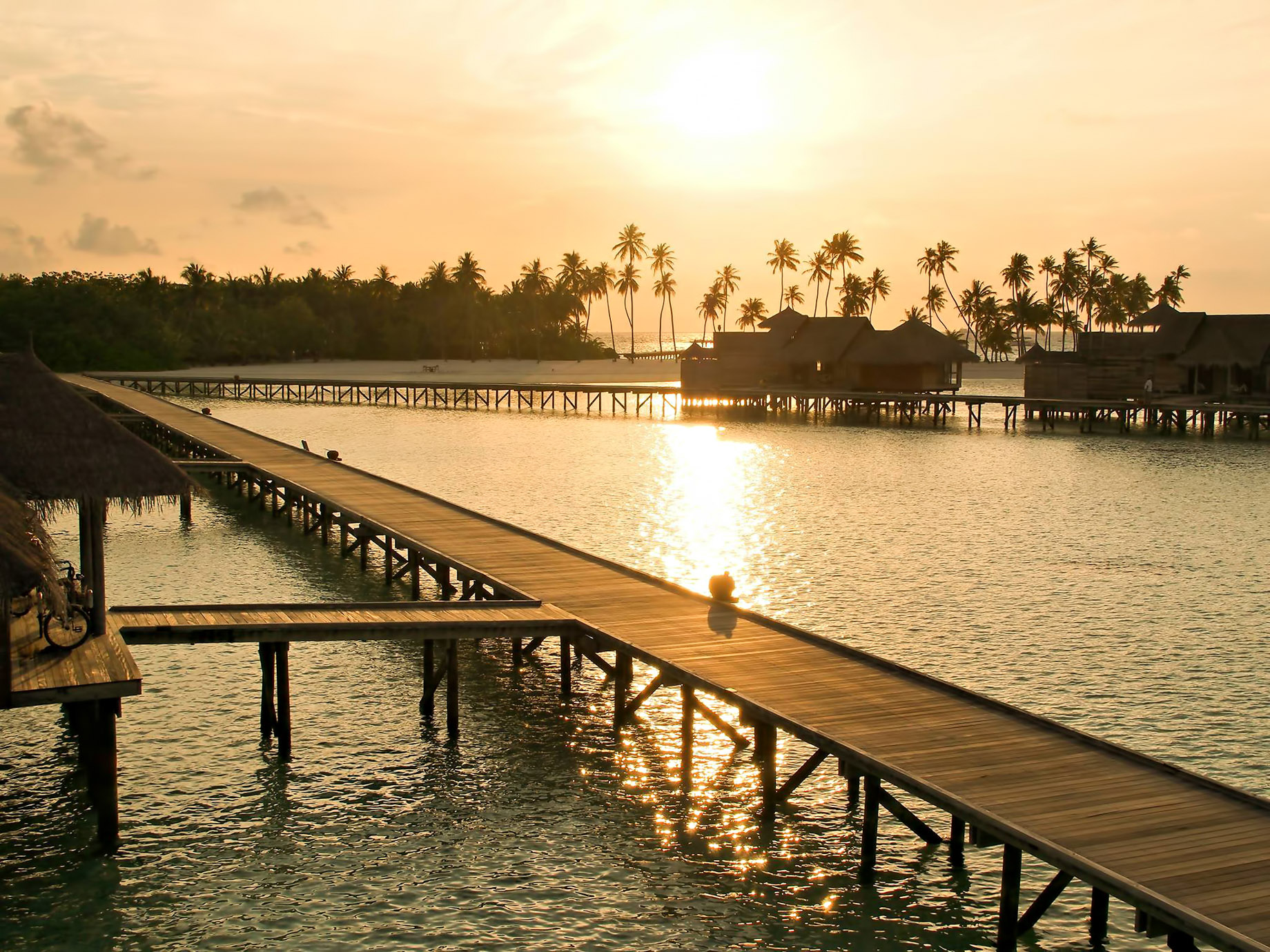 Gili Lankanfushi Resort – North Male Atoll, Maldives – Overwater Villa Jetty Boardwalk Sunset