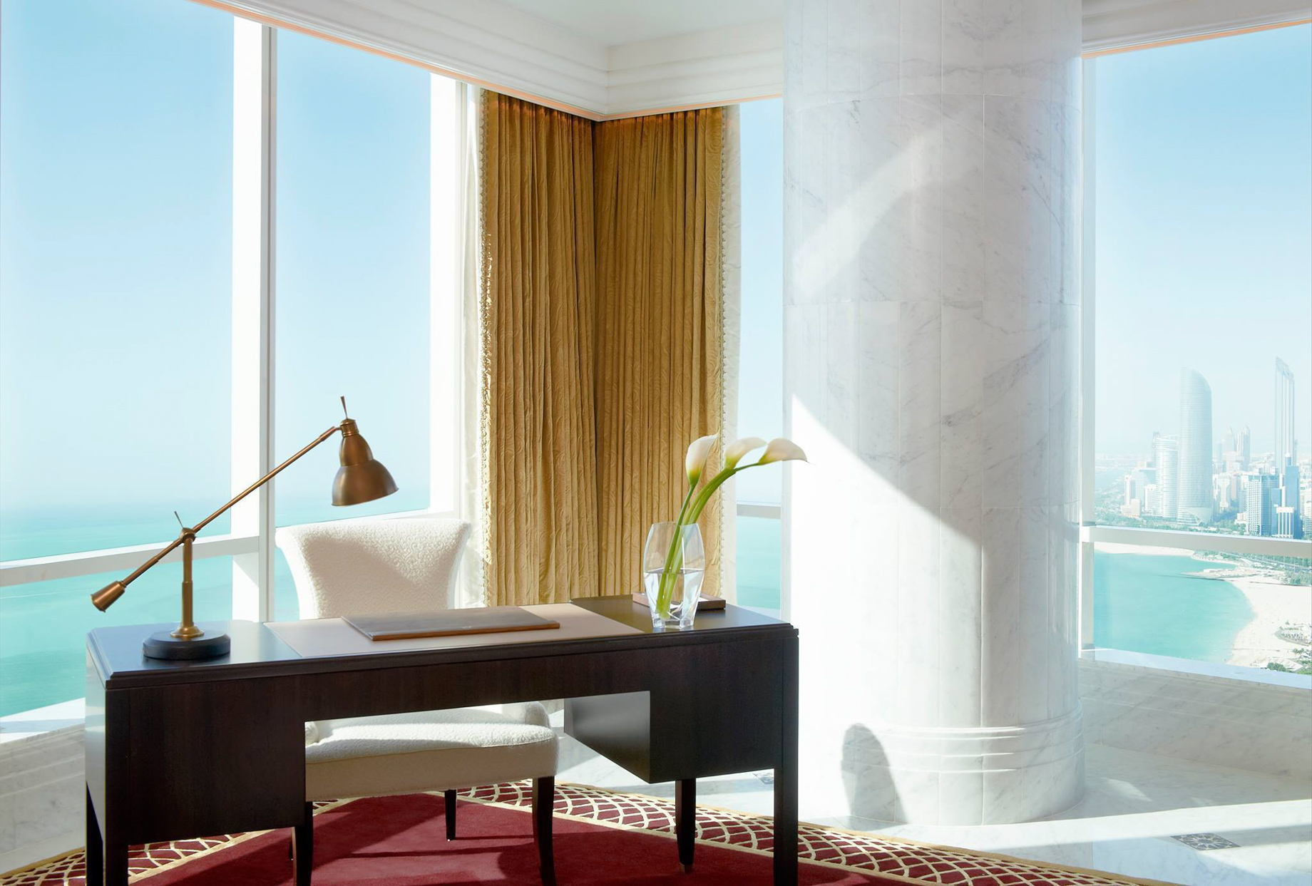 The St. Regis Abu Dhabi Hotel – Abu Dhabi, United Arab Emirates – Al Hosen Suite Ocean View Desk