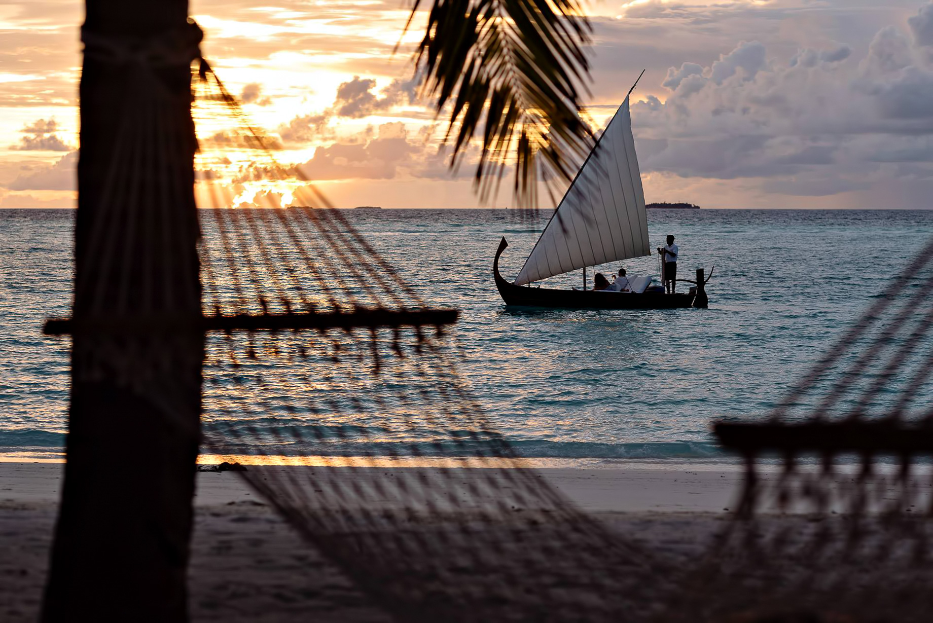 Gili Lankanfushi Resort – North Male Atoll, Maldives – Boat Sunset