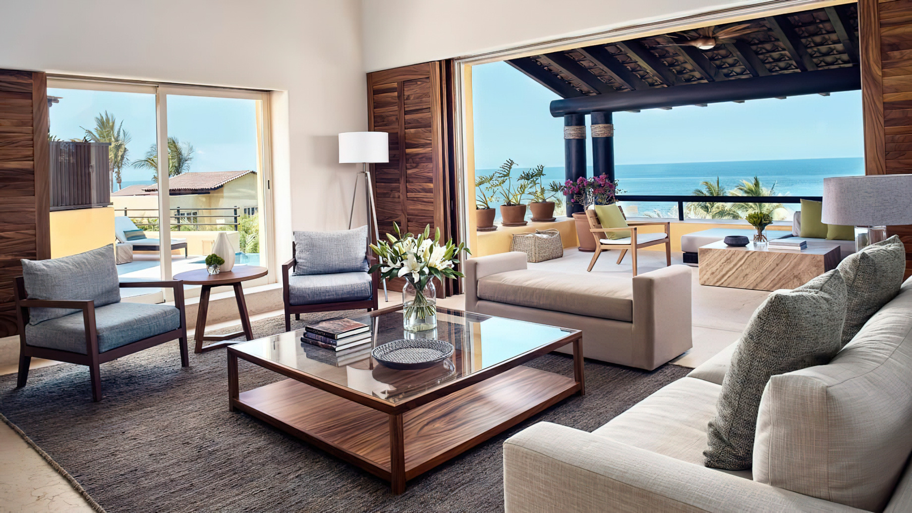 Four Seasons Resort Punta Mita – Nayarit, Mexico – Verano Ocean View Villa Living Room View