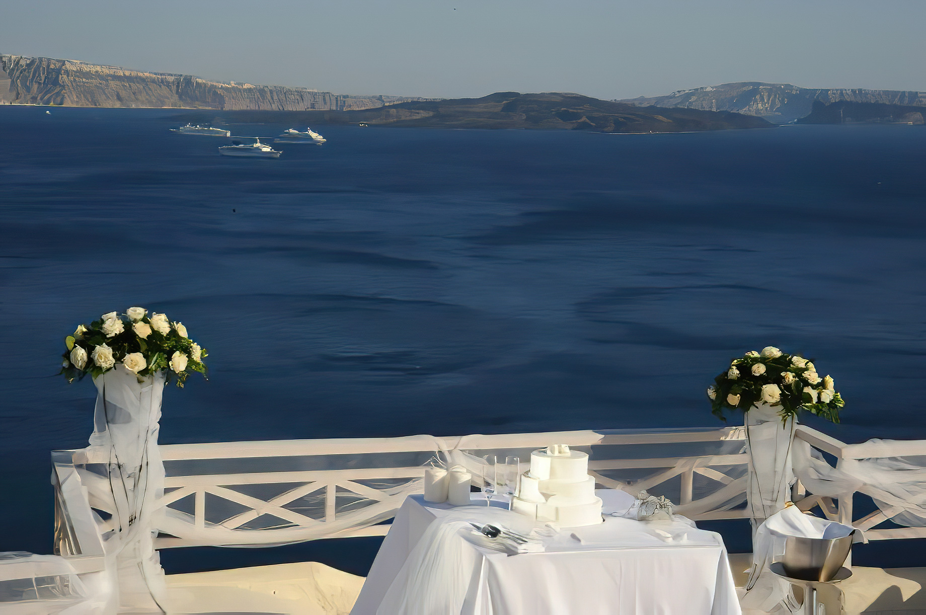 Mystique Hotel Santorini – Oia, Santorini Island, Greece – Ocean View Wedding Ceremony