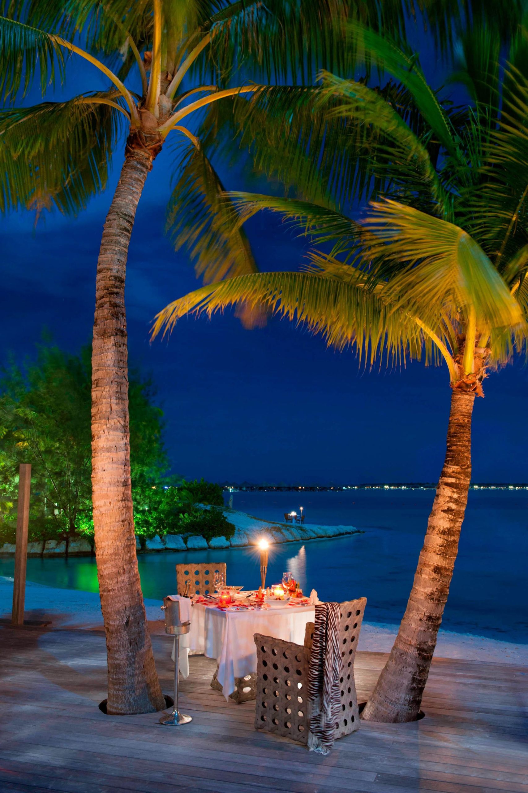 The St. Regis Bora Bora Resort – Bora Bora, French Polynesia – Royal Estate Night Dinner on Terrace