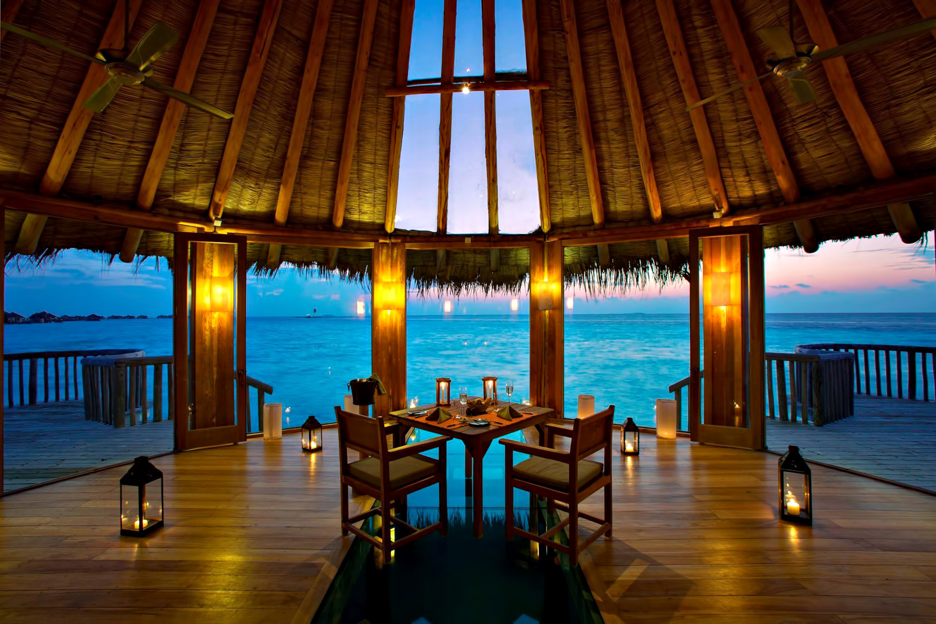 Gili Lankanfushi Resort – North Male Atoll, Maldives – The Private Reserve Interior Dusk