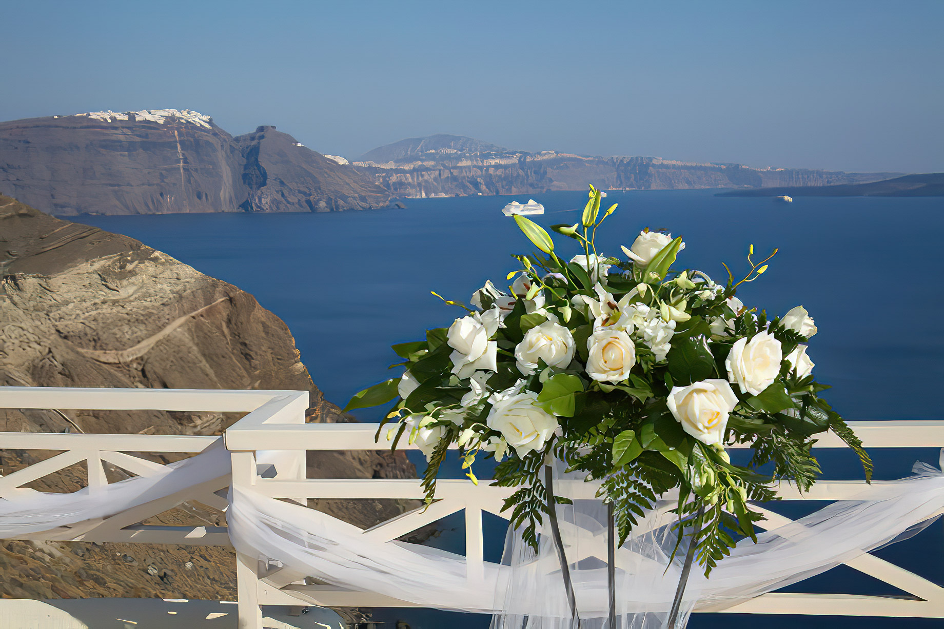 Mystique Hotel Santorini – Oia, Santorini Island, Greece - Ocean View Wedding Ceremony