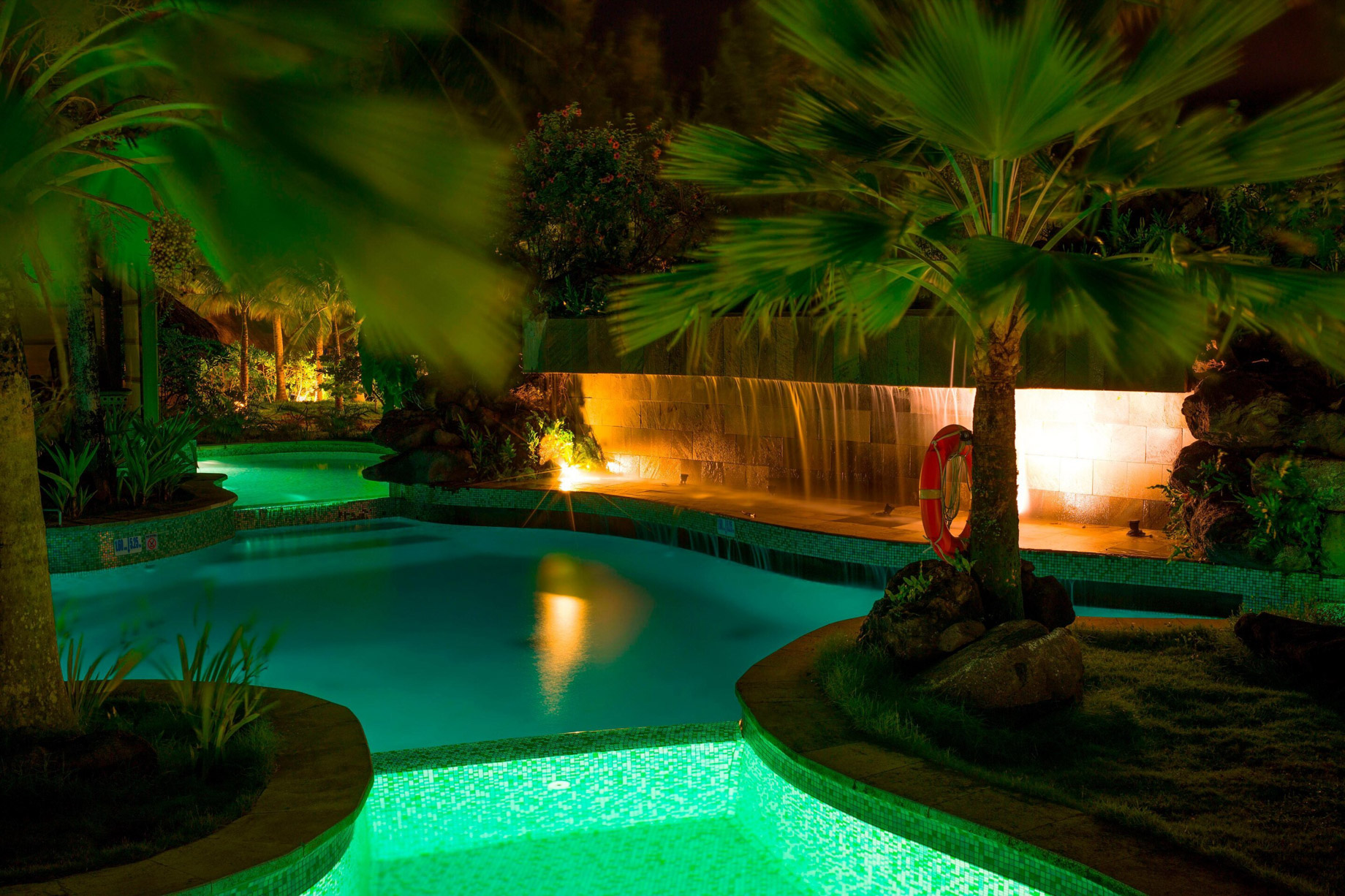 The St. Regis Bora Bora Resort – Bora Bora, French Polynesia – Oasis Pool Night