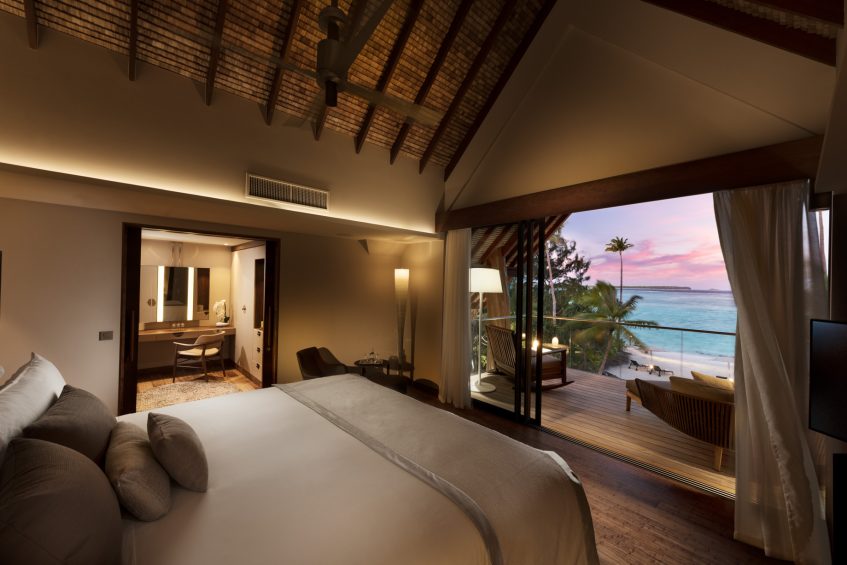The Brando Resort - Tetiaroa Private Island, French Polynesia - Villa Bedroom Sunset