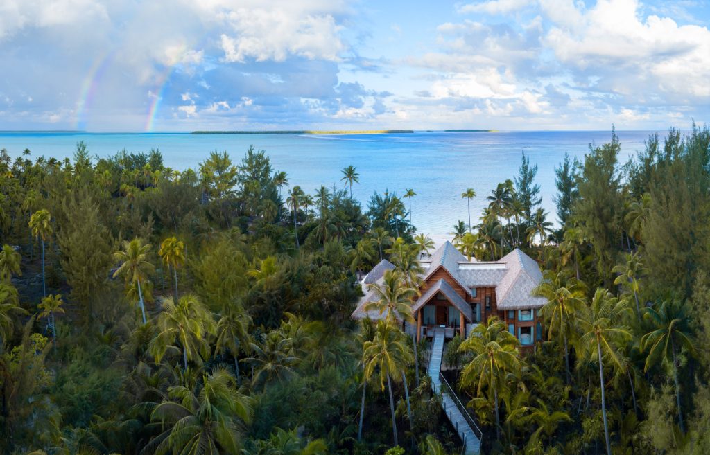 The Brando Resort - Tetiaroa Private Island, French Polynesia - The Brando Residence Aerial Rainbows