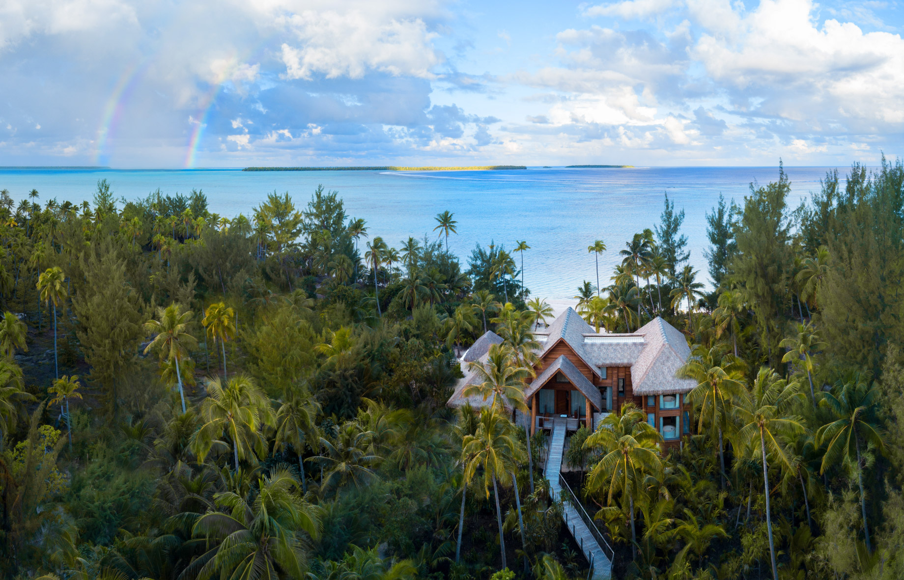 The Brando Resort – Tetiaroa Private Island, French Polynesia – The Brando Residence Aerial Rainbows