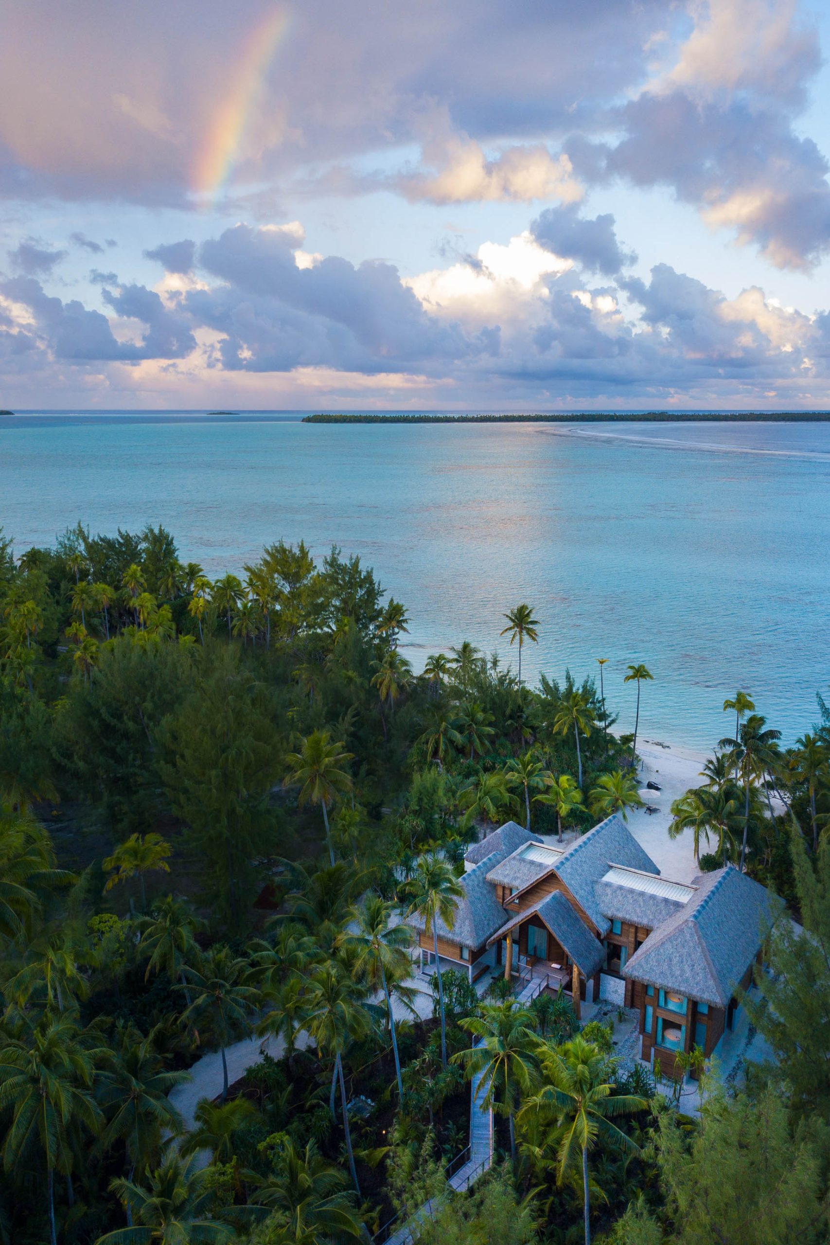 The Brando Resort - Tetiaroa Private Island, French Polynesia - The Brando Residence Aerial Rainbows