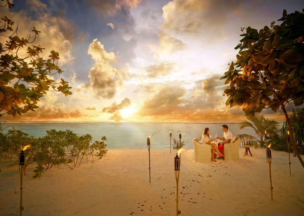 The Brando Resort - Tetiaroa Private Island, French Polynesia - Tropical Oceanfront Sunset Dinner on the Beach