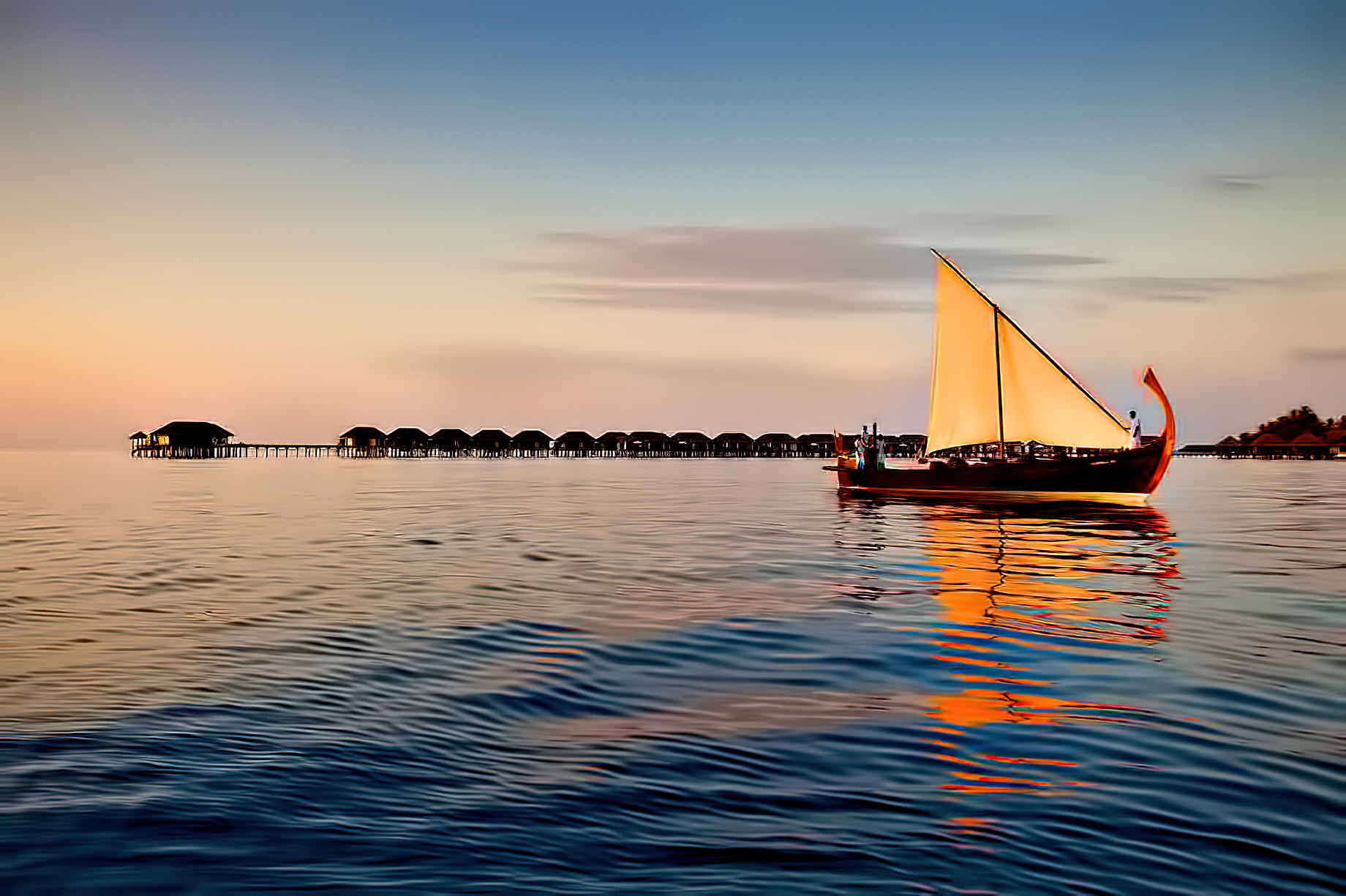 Velassaru Maldives Resort – South Male Atoll, Maldives – Boat Sunset