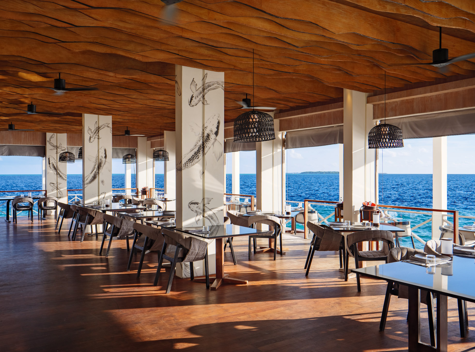 Amilla Fushi Resort and Residences – Baa Atoll, Maldives – Feeling Koi Signature Overwater Restaurant Dining