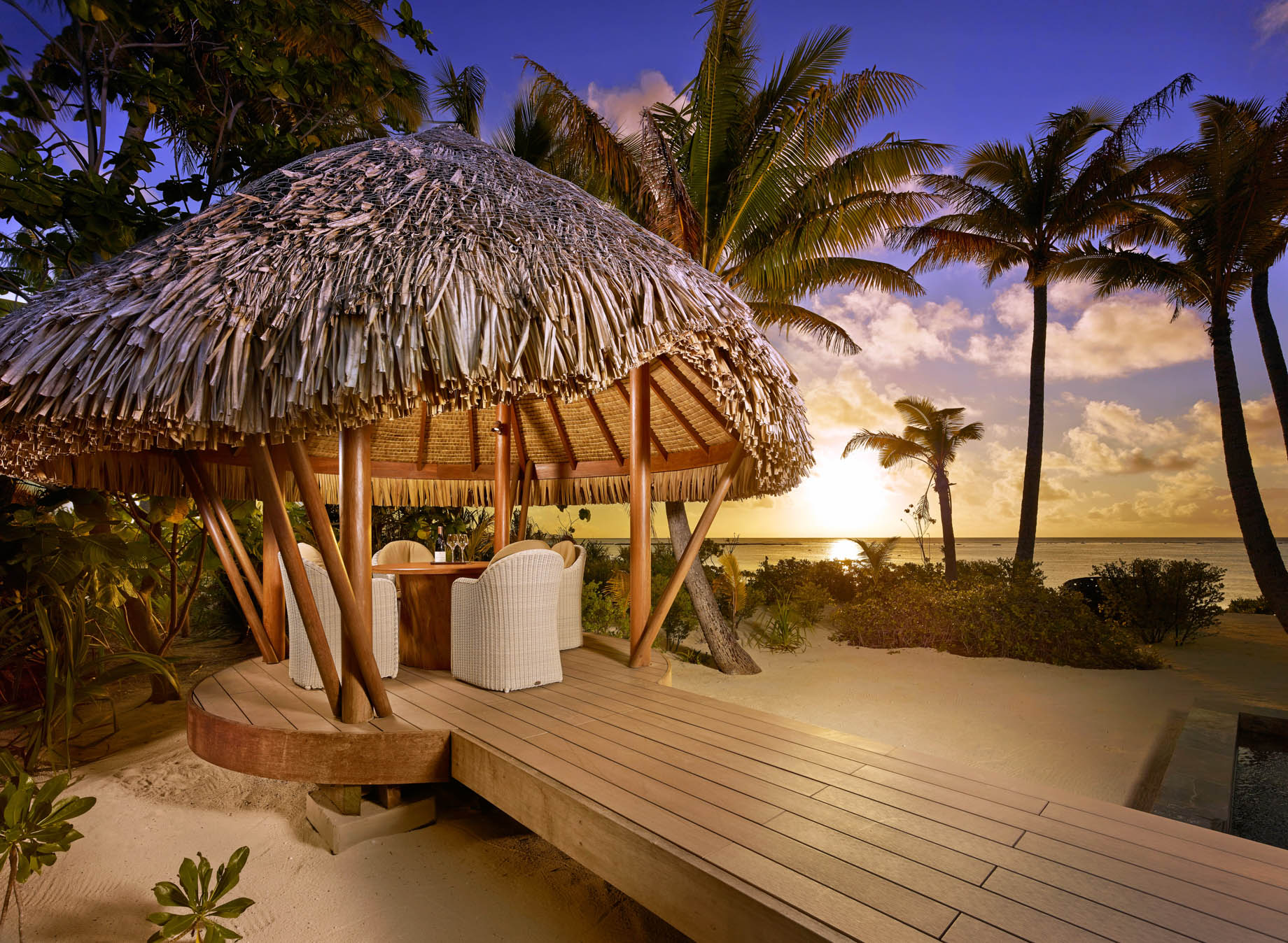 The Brando Resort – Tetiaroa Private Island, French Polynesia – Tropical Beachfront Sunset