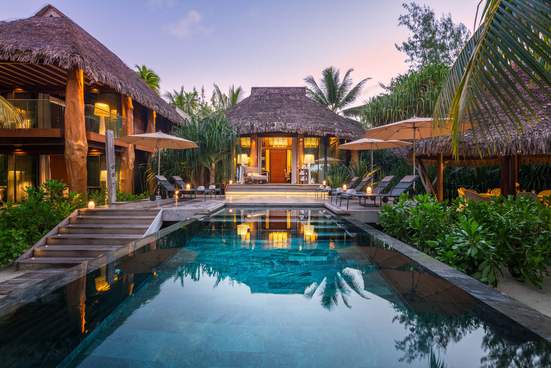 The Brando Resort – Tetiaroa Private Island, French Polynesia – 3 Bedroom Villa Exterior Sunrise
