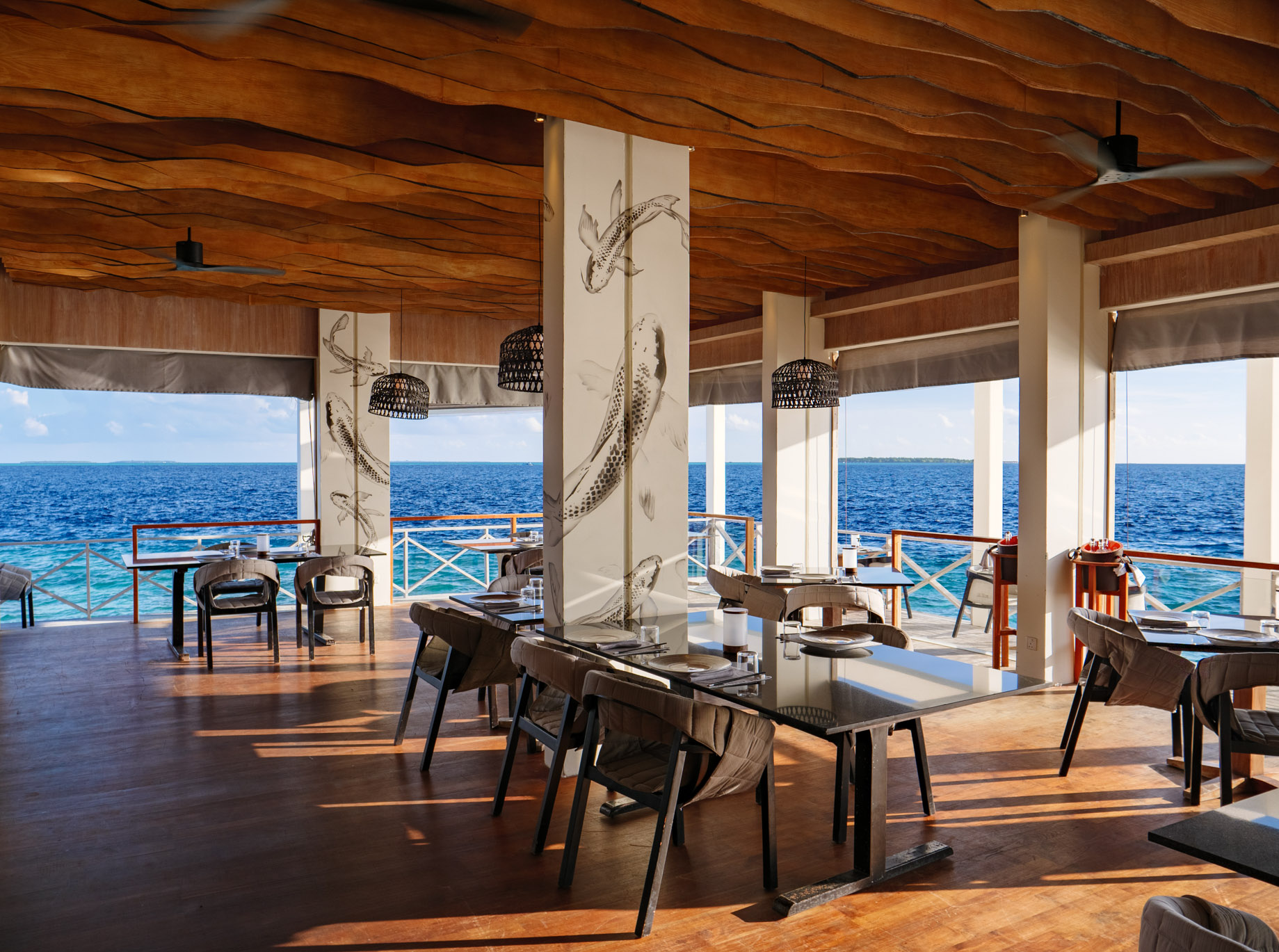 Amilla Fushi Resort and Residences – Baa Atoll, Maldives – Feeling Koi Signature Overwater Restaurant Dining