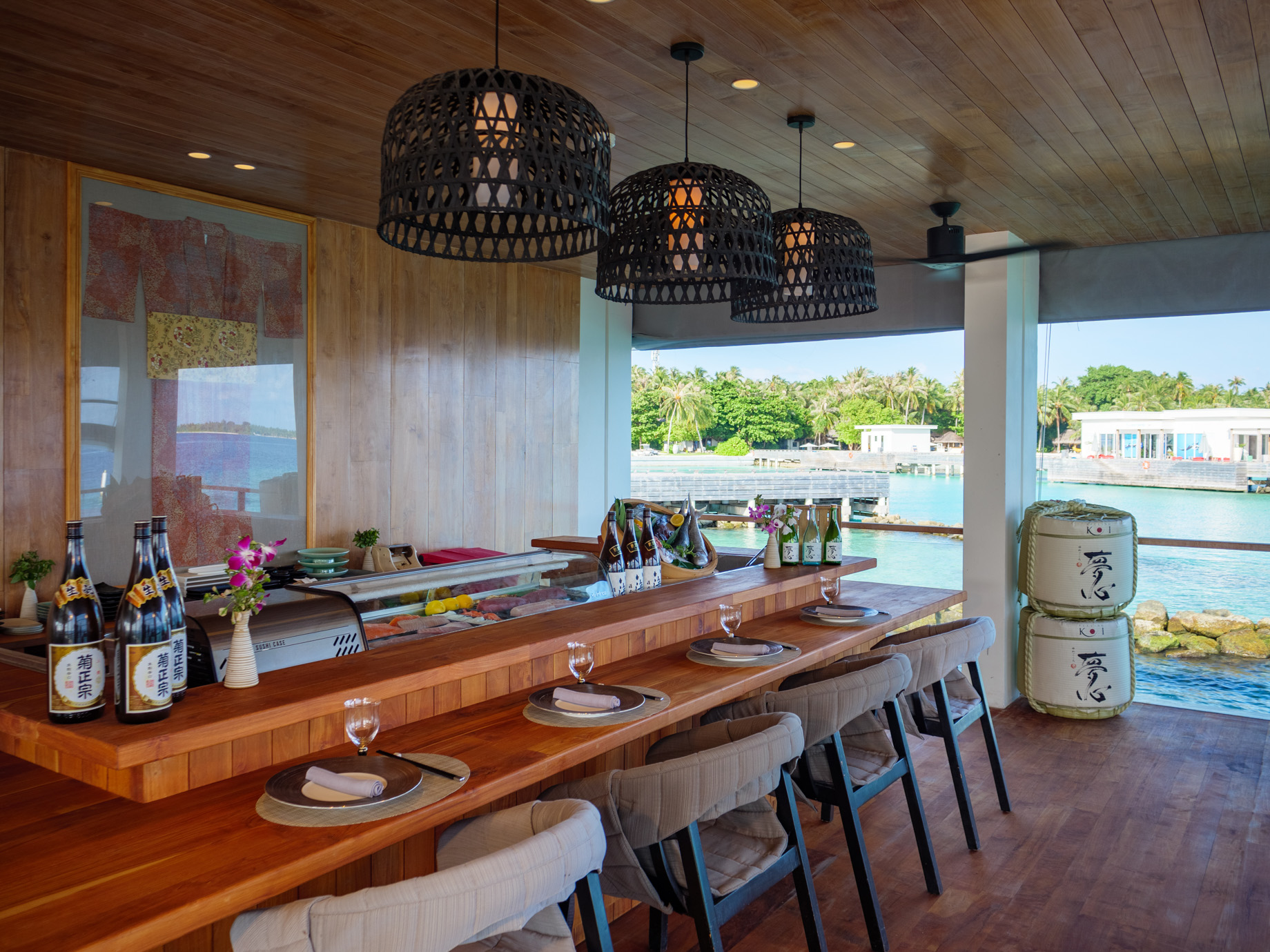 Amilla Fushi Resort and Residences – Baa Atoll, Maldives – Feeling Koi Overwater Sushi Counter