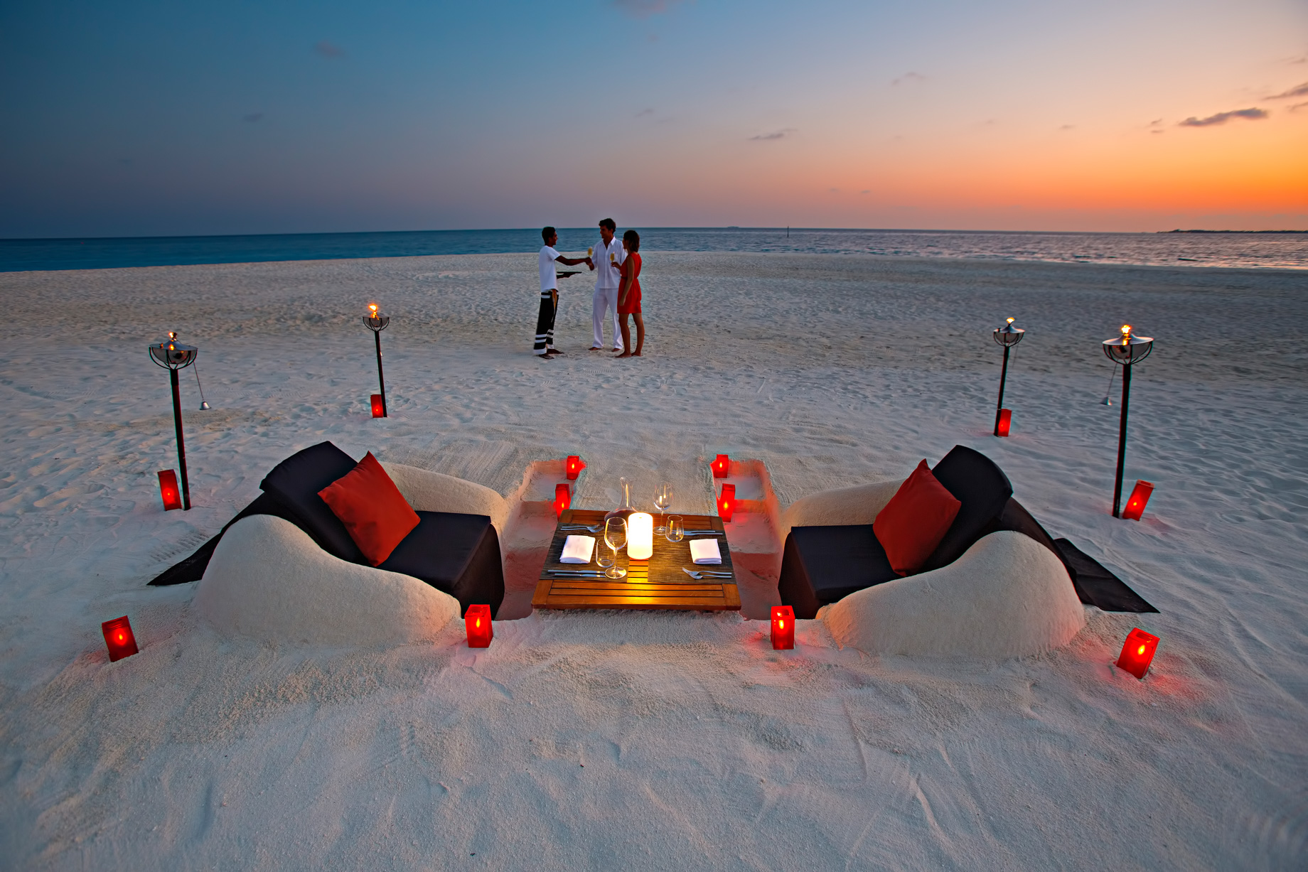 Velassaru Maldives Resort – South Male Atoll, Maldives – Beach Sunset Sand Chairs