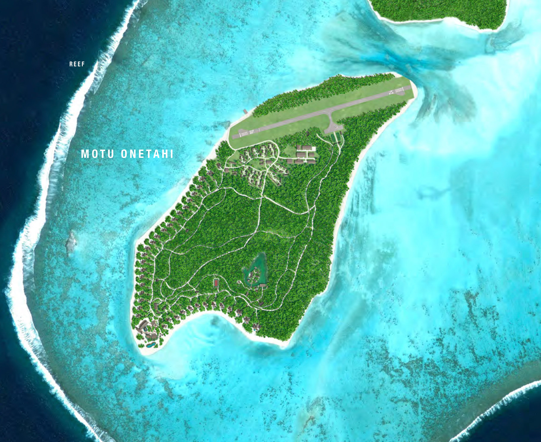 The Brando Resort – Tetiaroa Private Island, French Polynesia – Resort Island Map