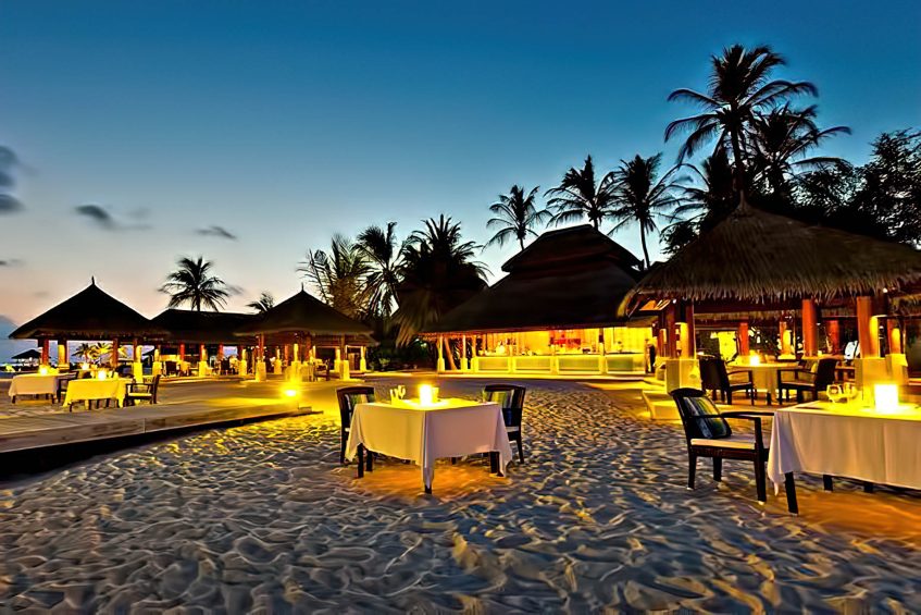 Velassaru Maldives Resort – South Male Atoll, Maldives - Beach Restaurant Sunset